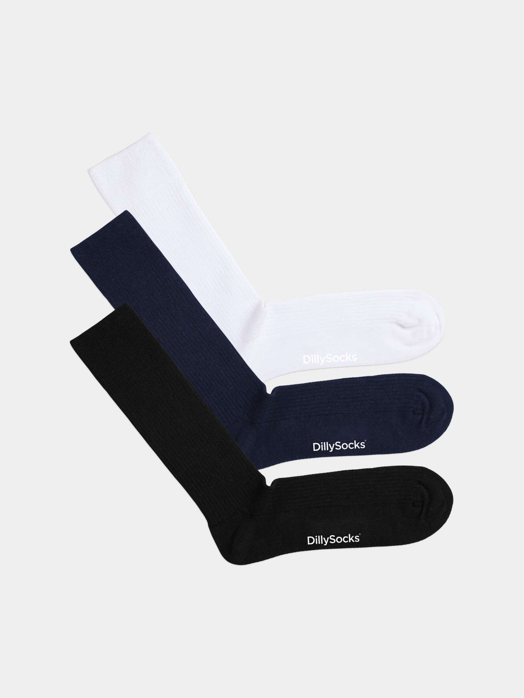 Ribbed Black N Blue N White (3er Pack)