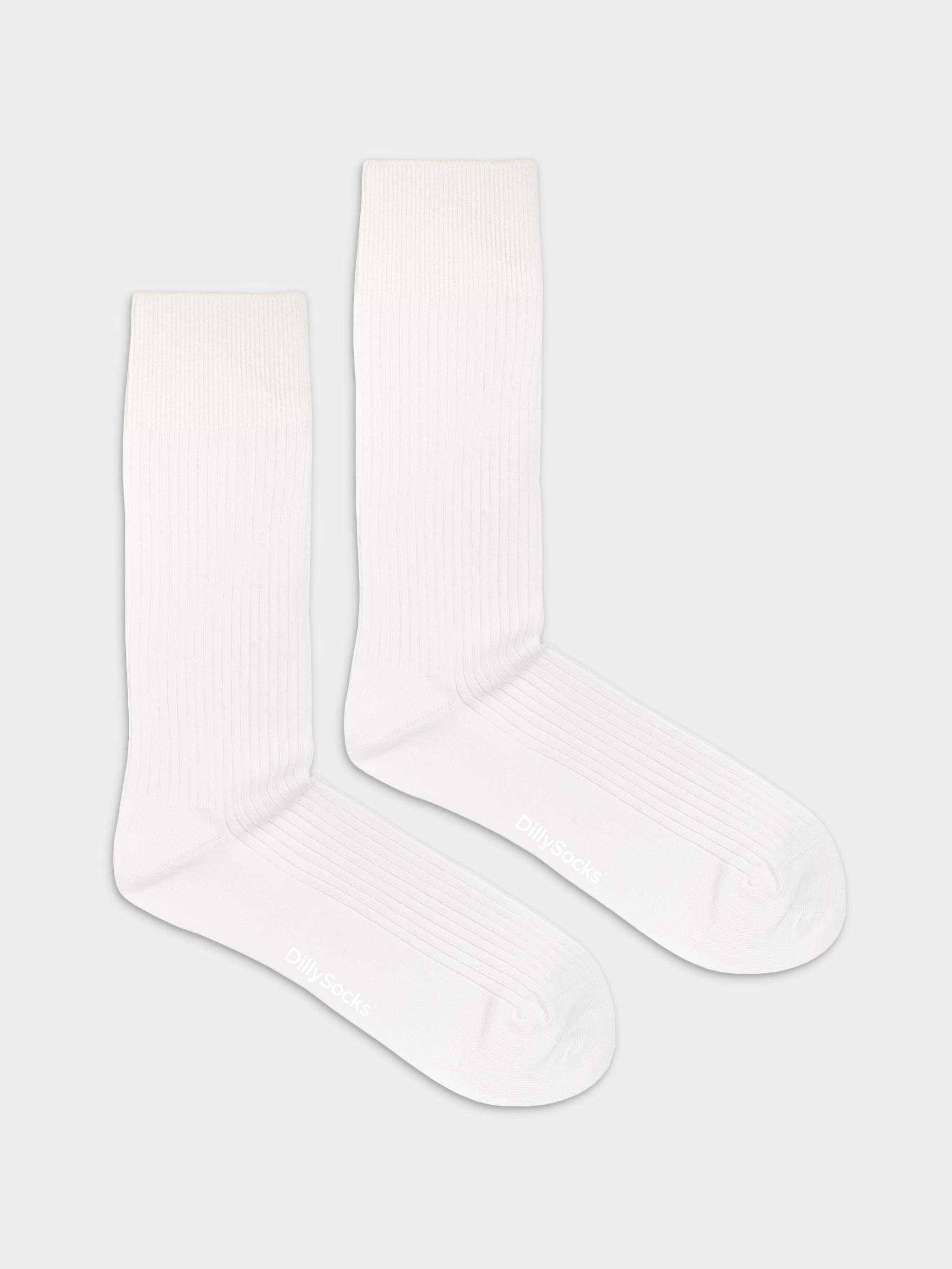 Weisse gerippte Socke inspiriert von Schneewittchen