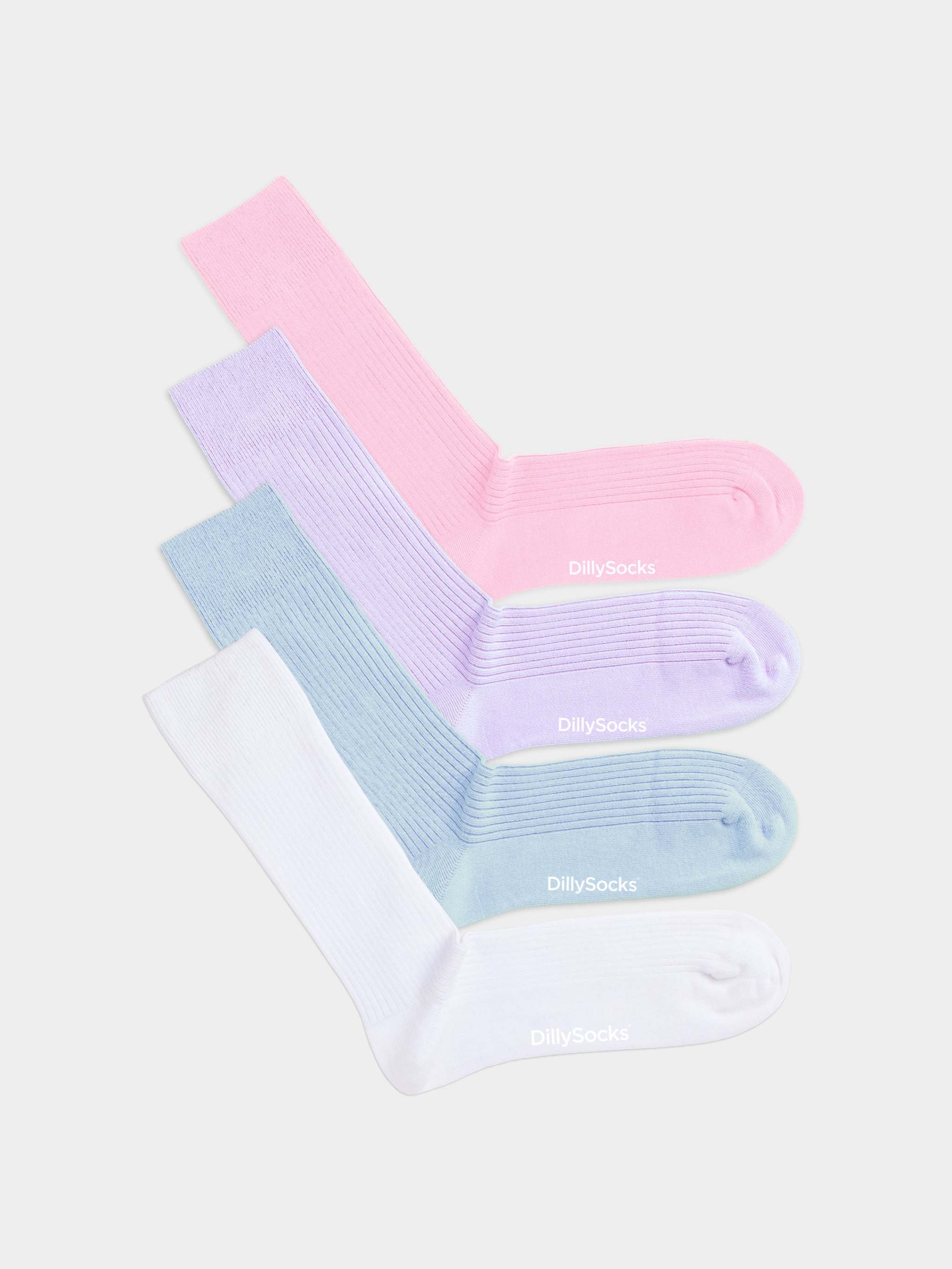 Vier Paar Pastel Dreams Socken in weichen Pastellfarben aus Bio-Baumwolle