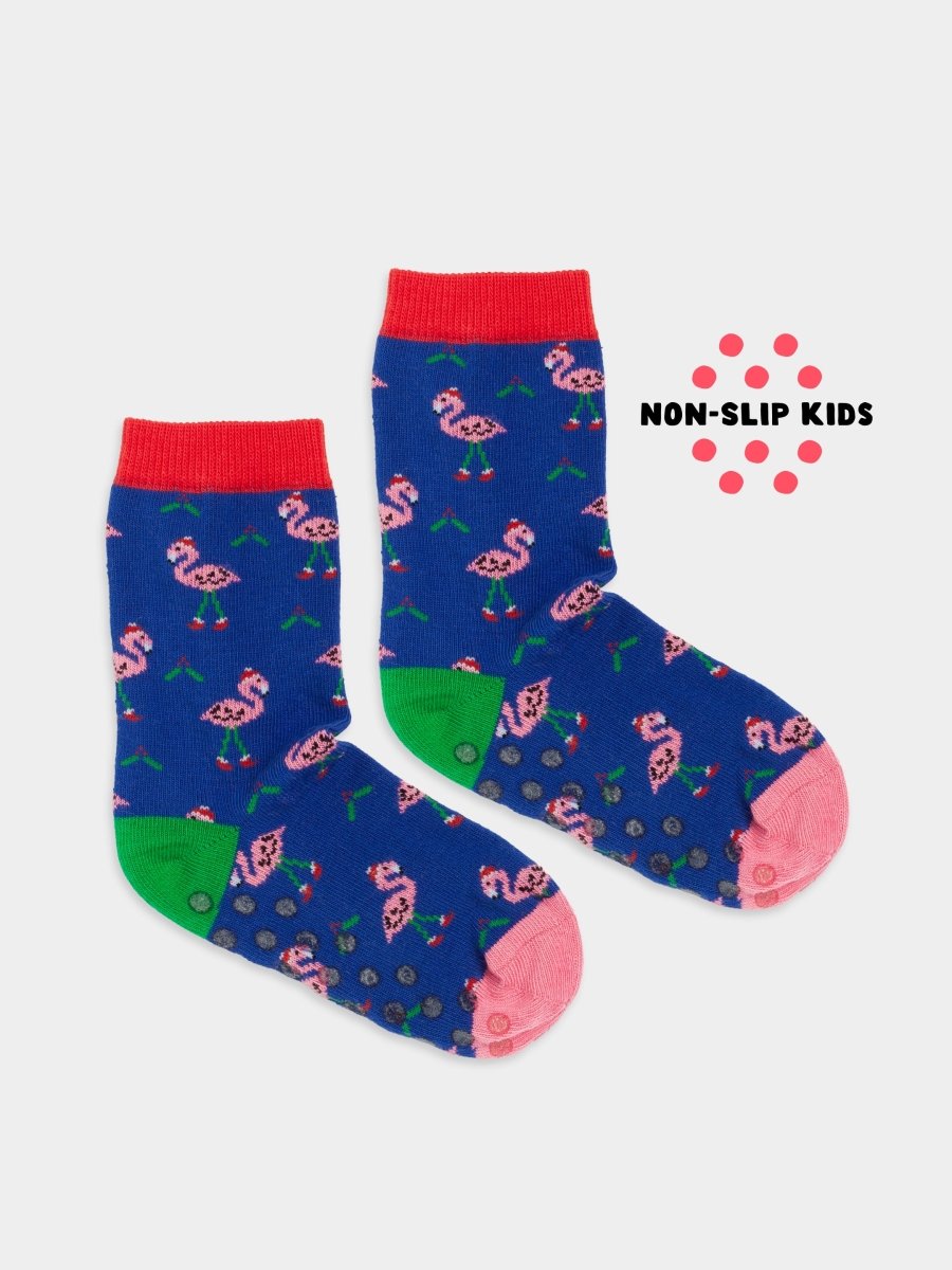 Anti - Rutsch Kindersocken Lil Flamingo Fest Non - Slip von DillySocks