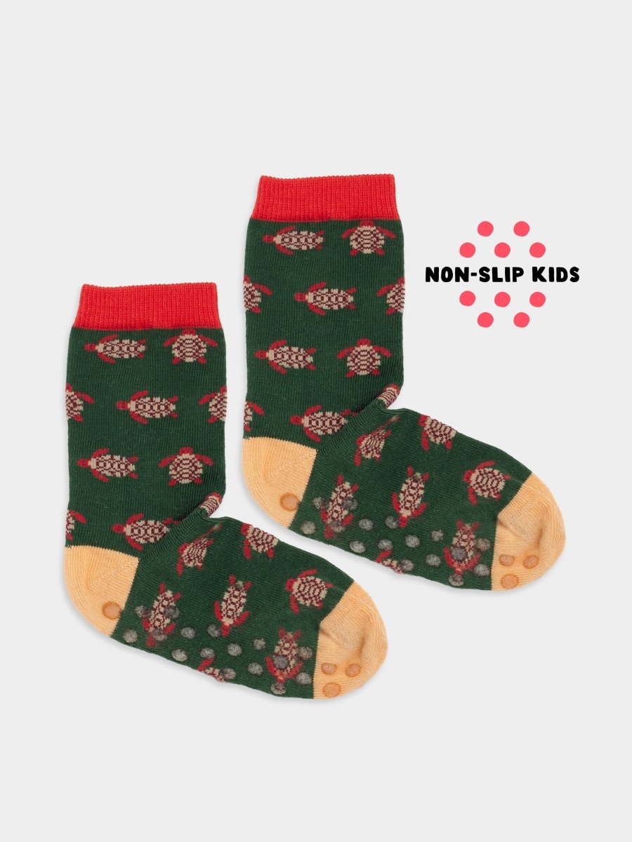 Anti - Rutsch Kindersocken Lil Turtle Love Non - Slip von DillySocks
