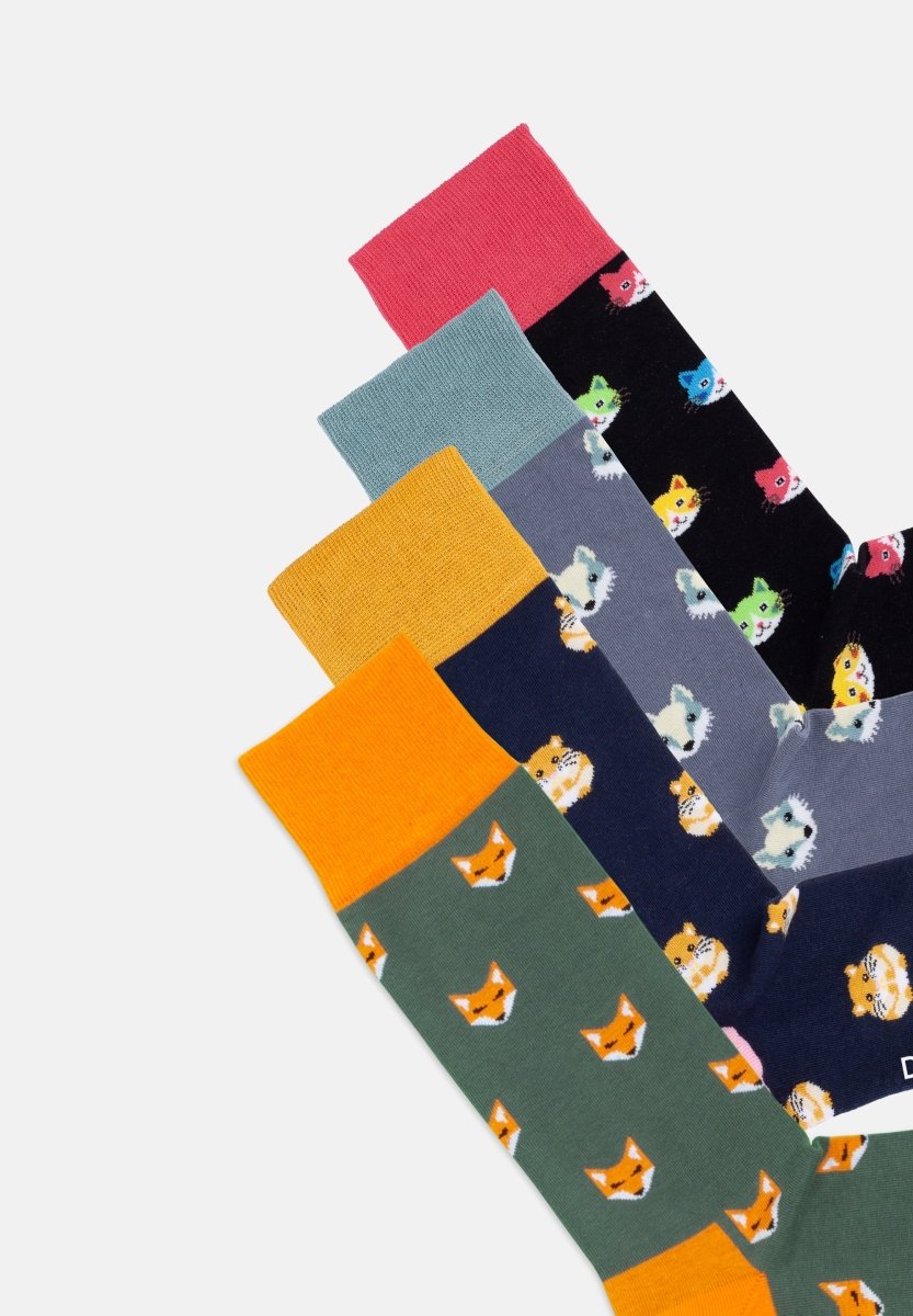 Bunte Socken Animal Parade (4er Pack) von DillySocks