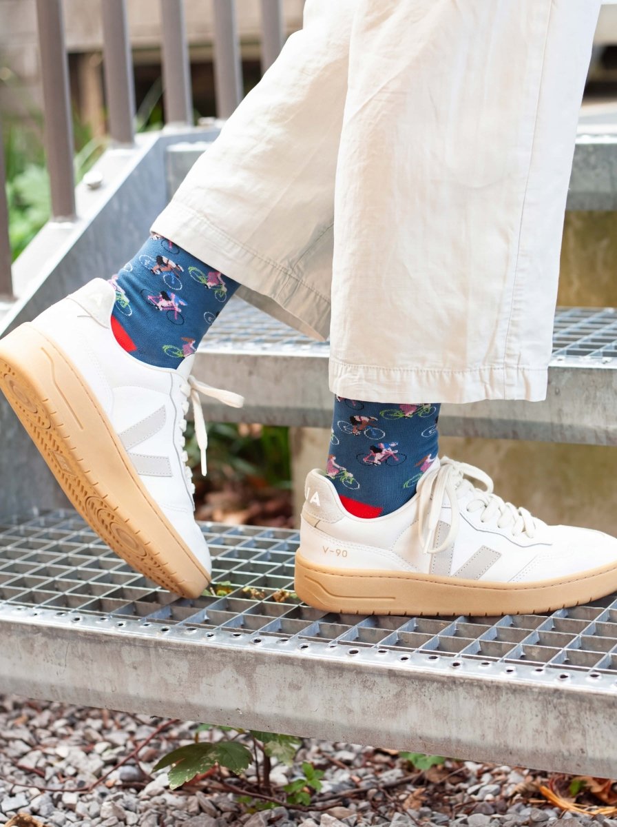 Bunte Socken Blue Bike von DillySocks