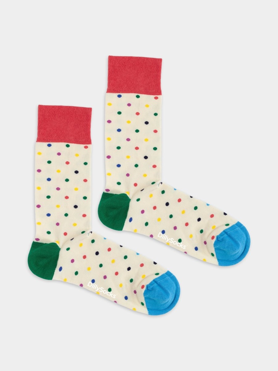 Bunte Socken Confetti Tiny Dots von DillySocks