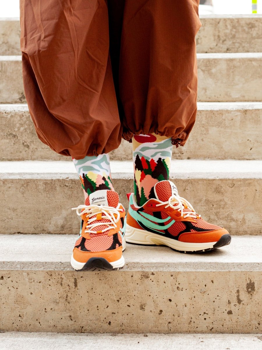 Bunte Socken Fall Mountains von DillySocks
