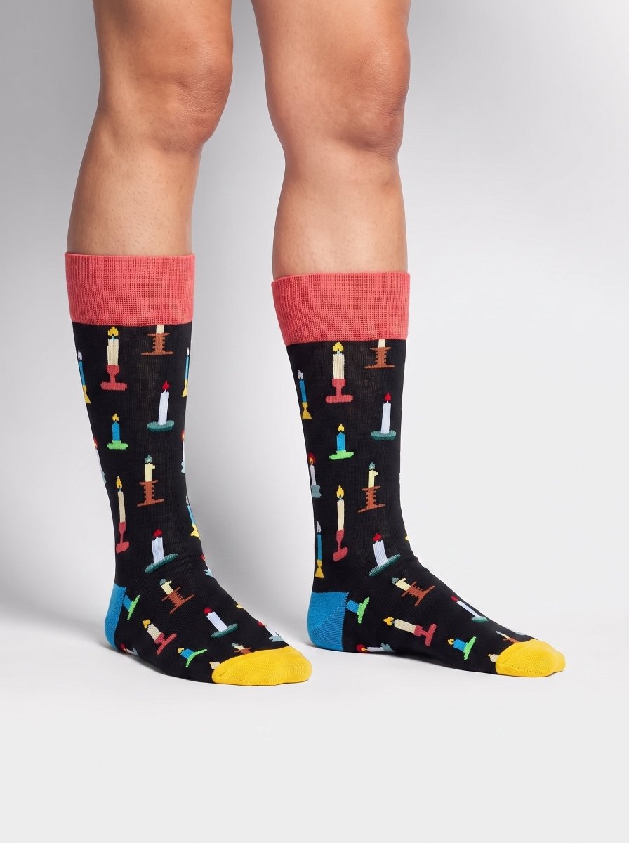 Bunte Socken Festive Candles von DillySocks