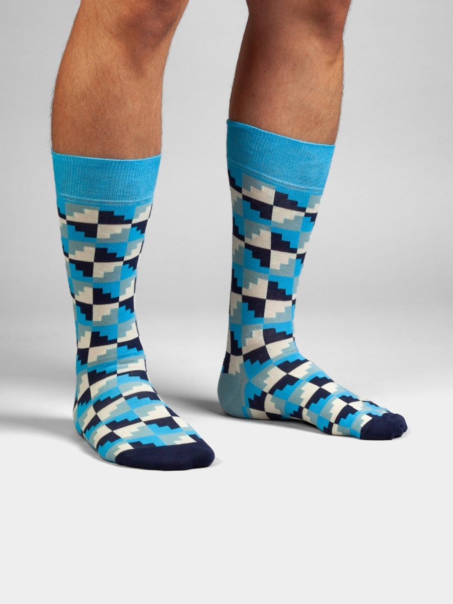 Bunte Socken Frosty Cubes von DillySocks