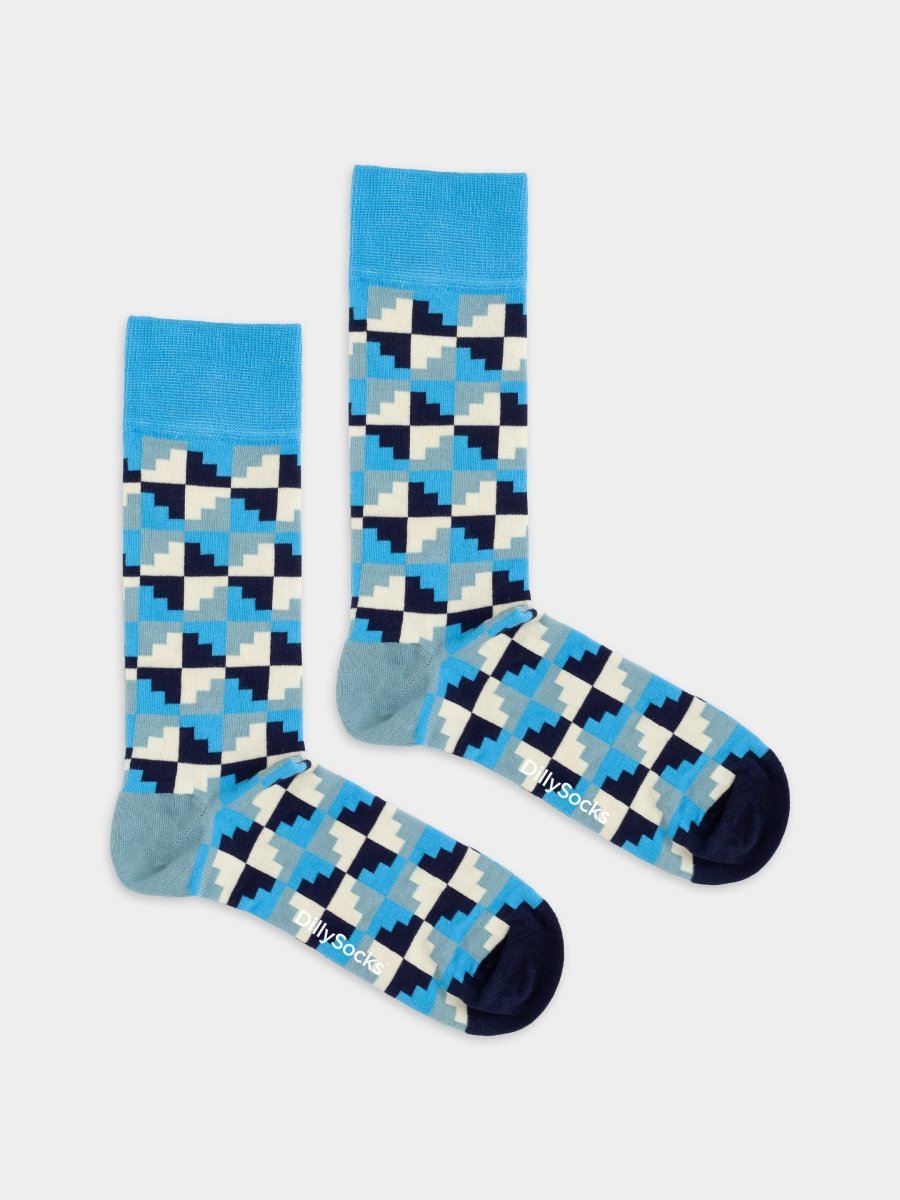 Bunte Socken Frosty Cubes von DillySocks