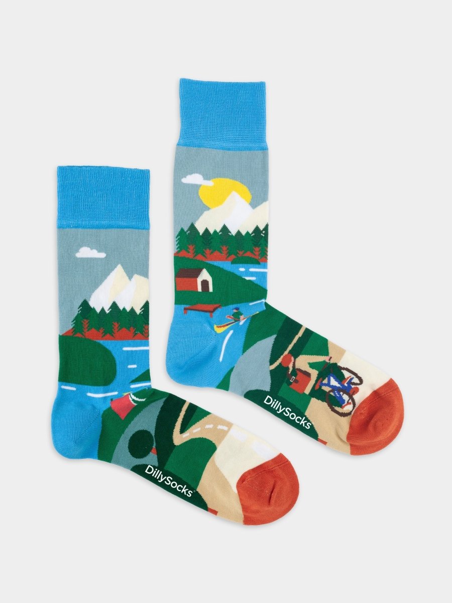 Bunte Socken Mountain Escape von DillySocks