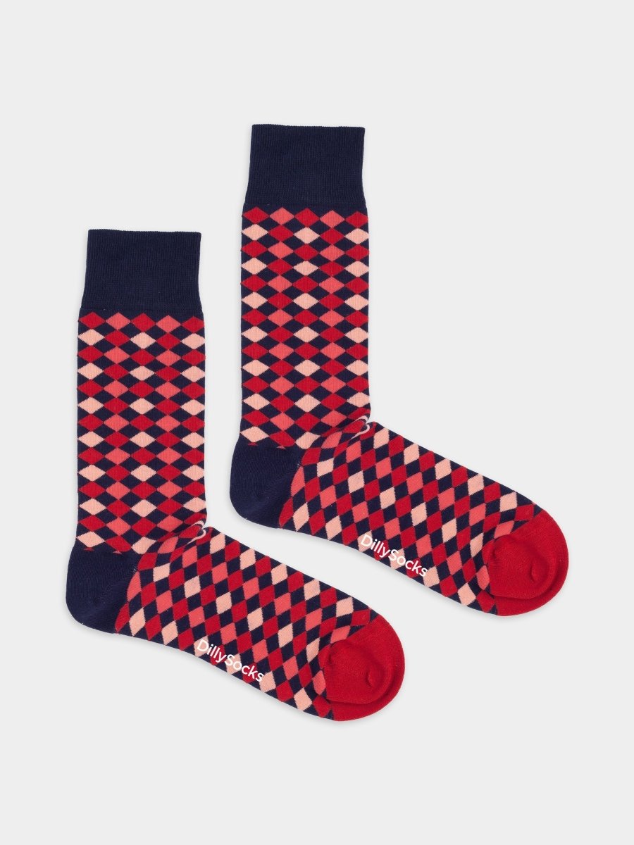 Bunte Socken Retro Checks von DillySocks