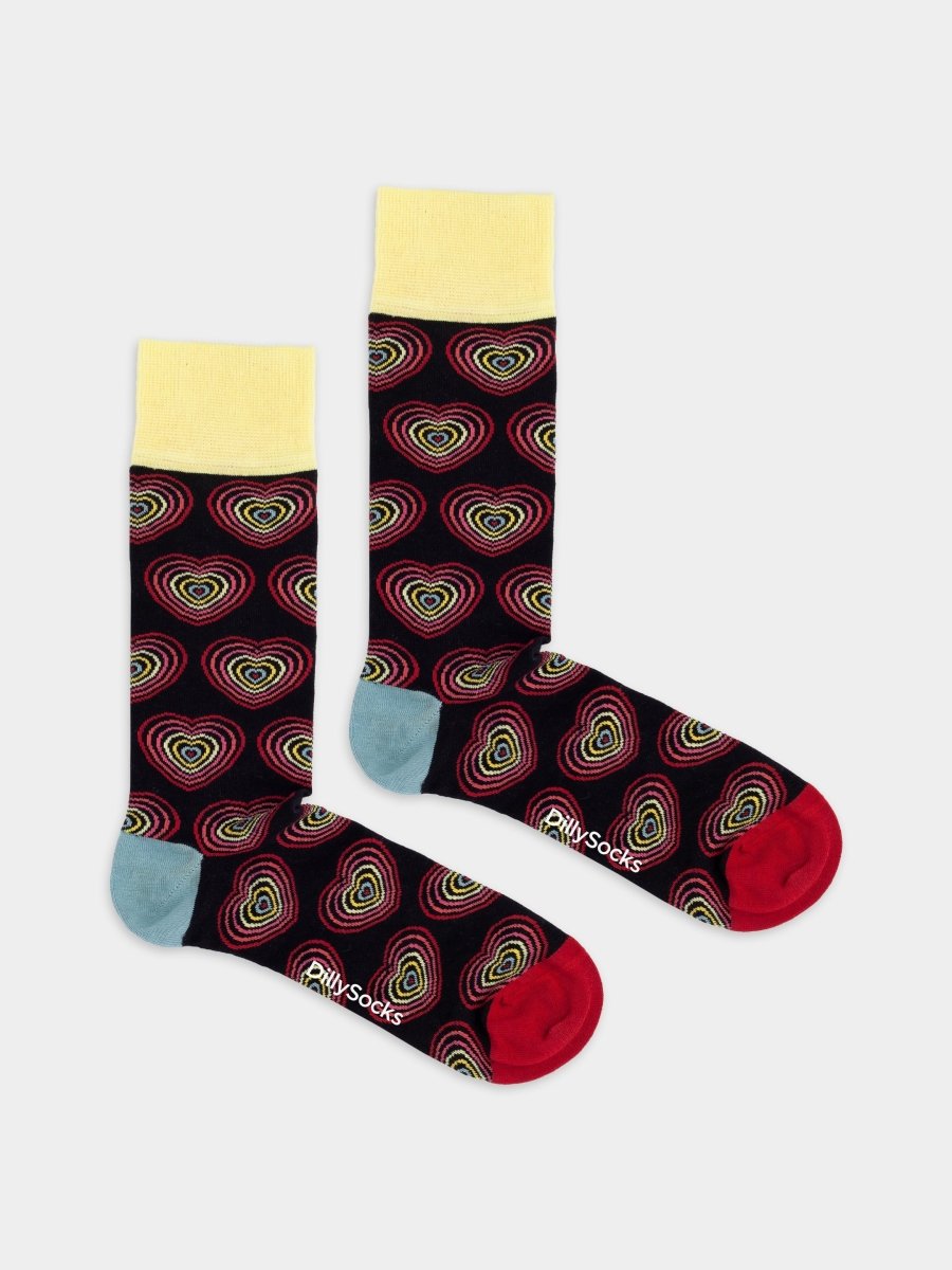 Bunte Socken Retro Hearts von DillySocks