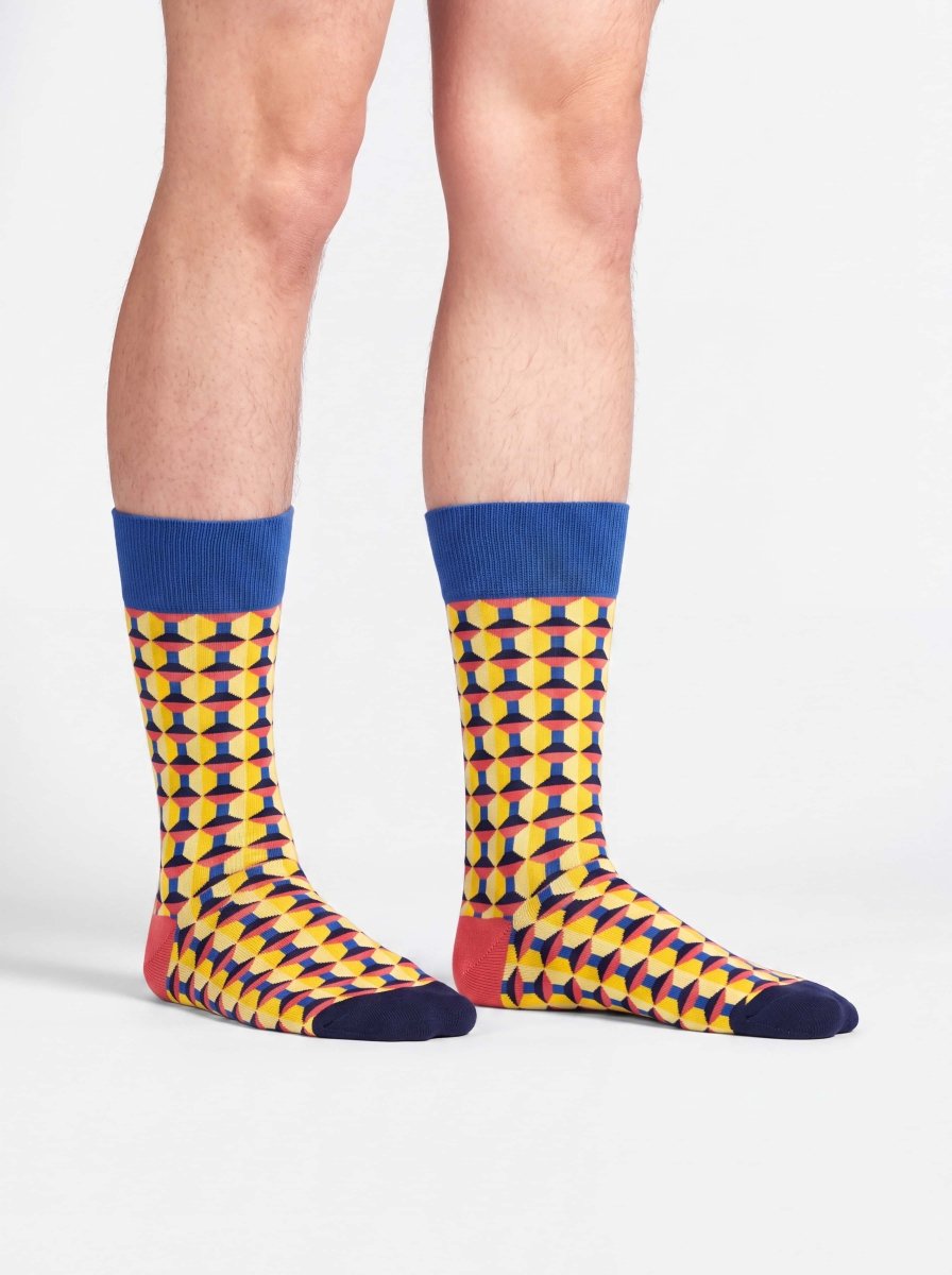 Bunte Socken Retro Tiles von DillySocks