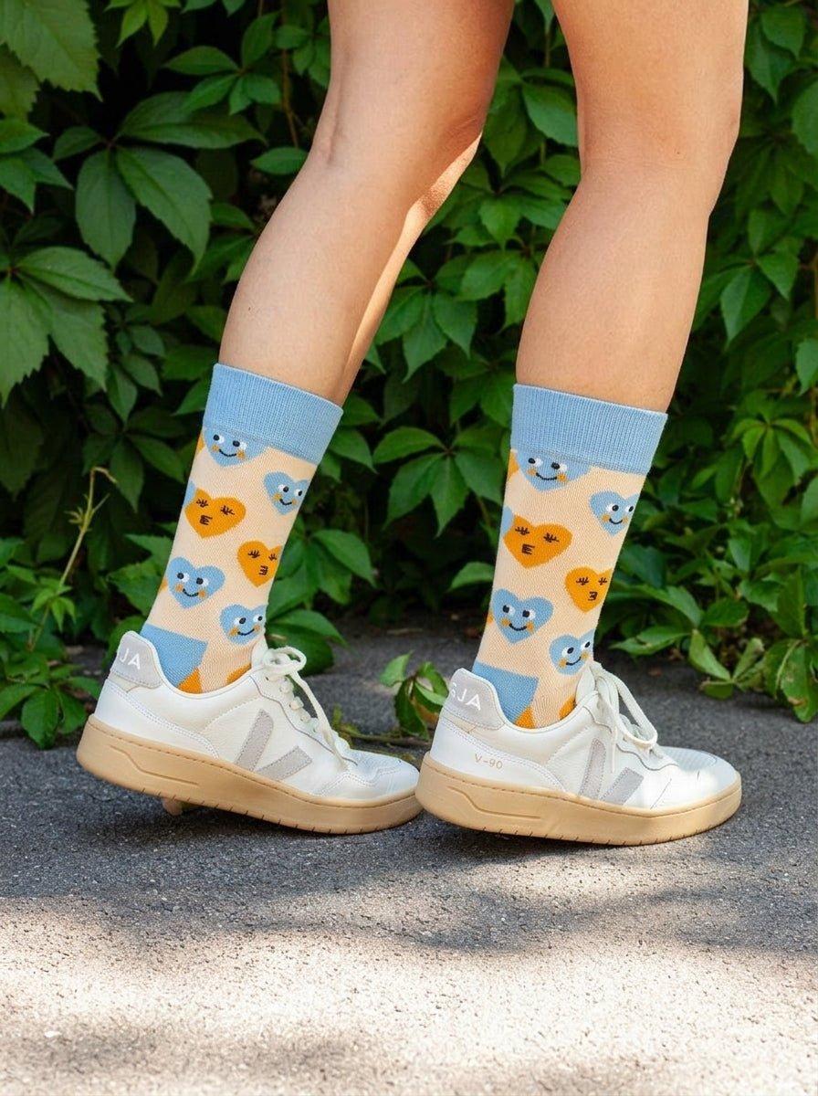Bunte Socken Smiling Hearts von DillySocks