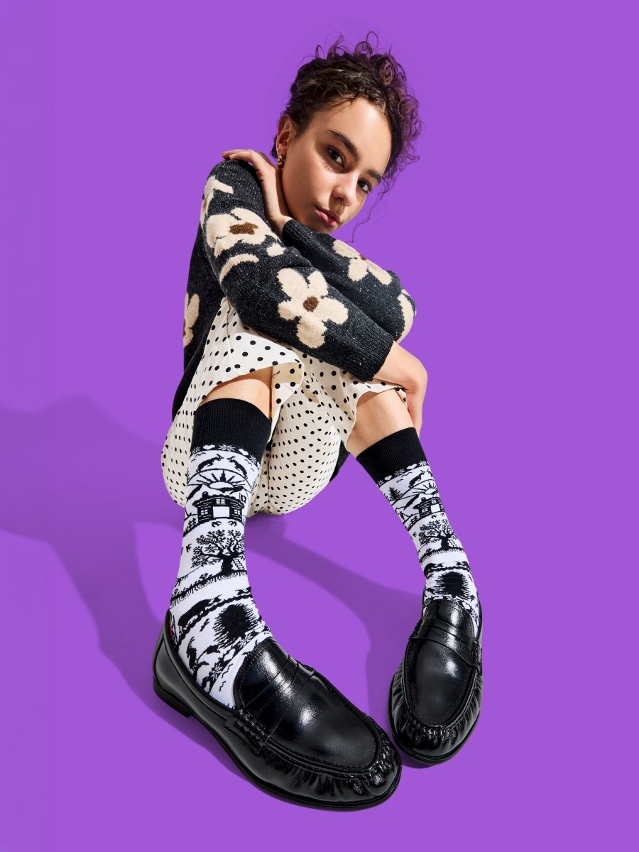 Bunte Socken Swiss Silhouette von DillySocks