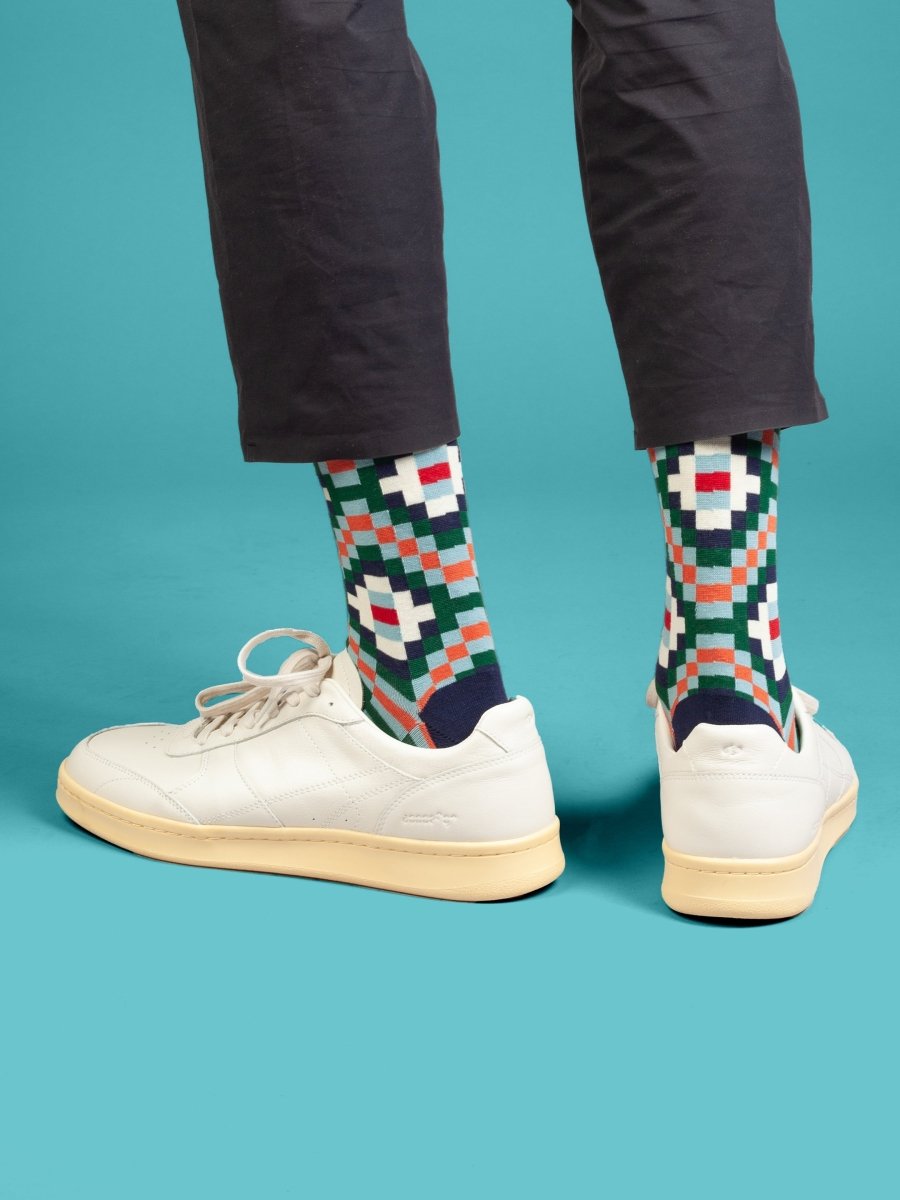 Bunte Socken Tribal Tiles von DillySocks