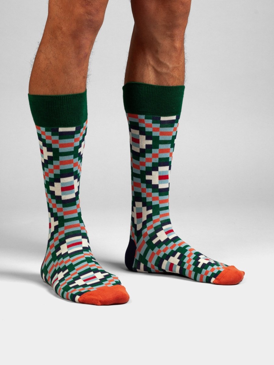 Bunte Socken Tribal Tiles von DillySocks