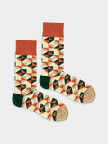 Bunte Socken Vintage Tiles von DillySocks
