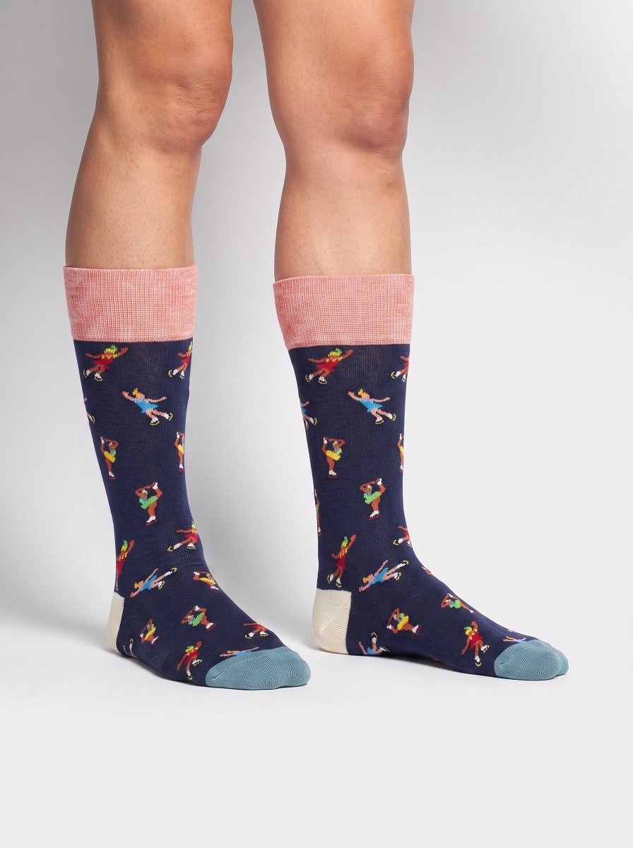 Bunte Socken Winter Skaters von DillySocks