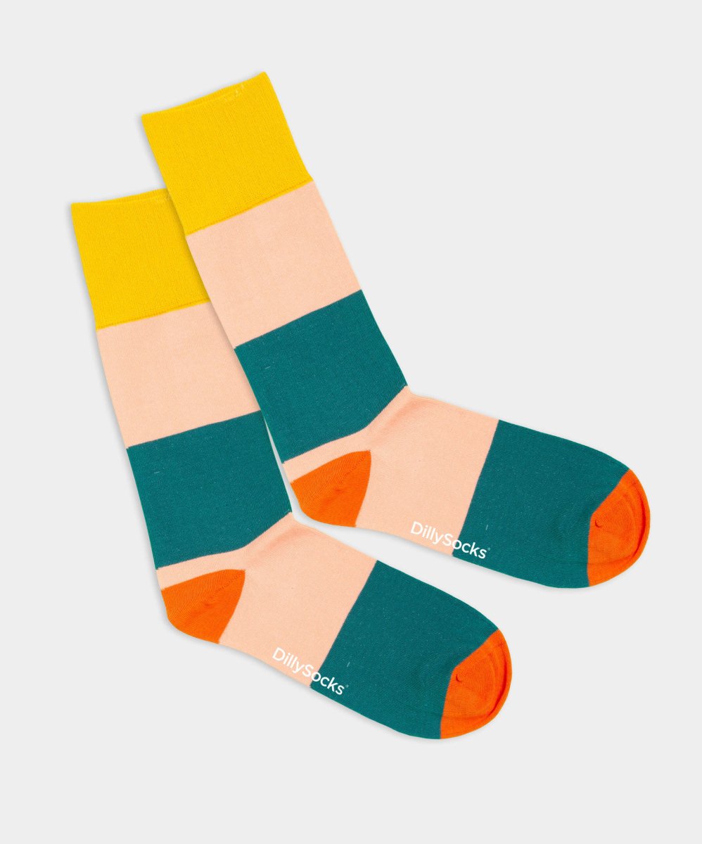 Damensocken Colorblock Statement von DillySocks
