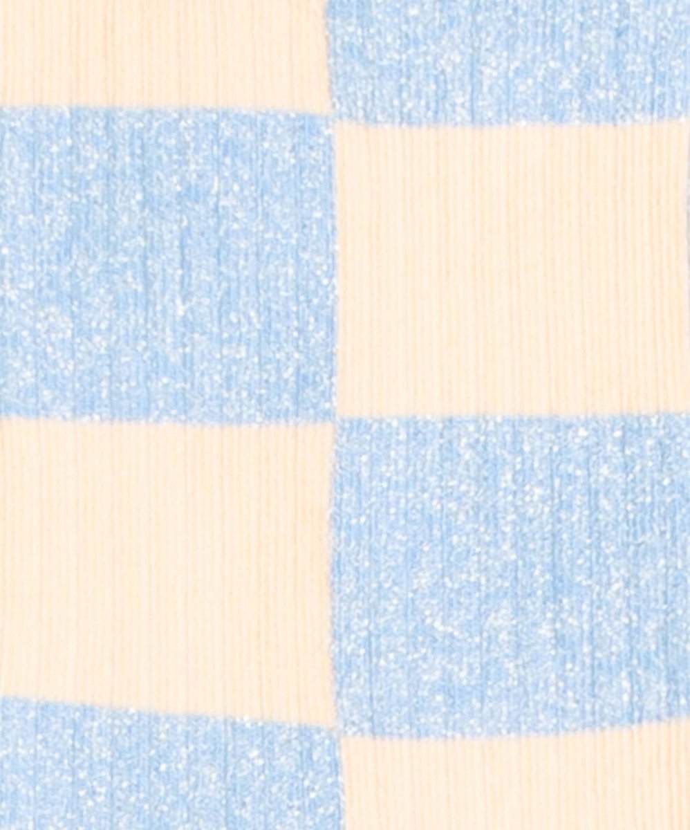 Glitzerndes Pastell-Schachbrett auf bunten Socken