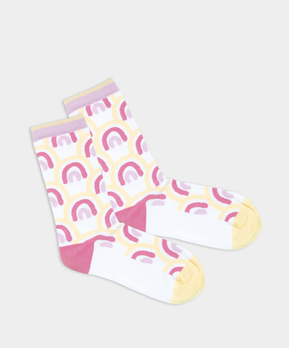 Damensocken Pink Arc Assembly von DillySocks