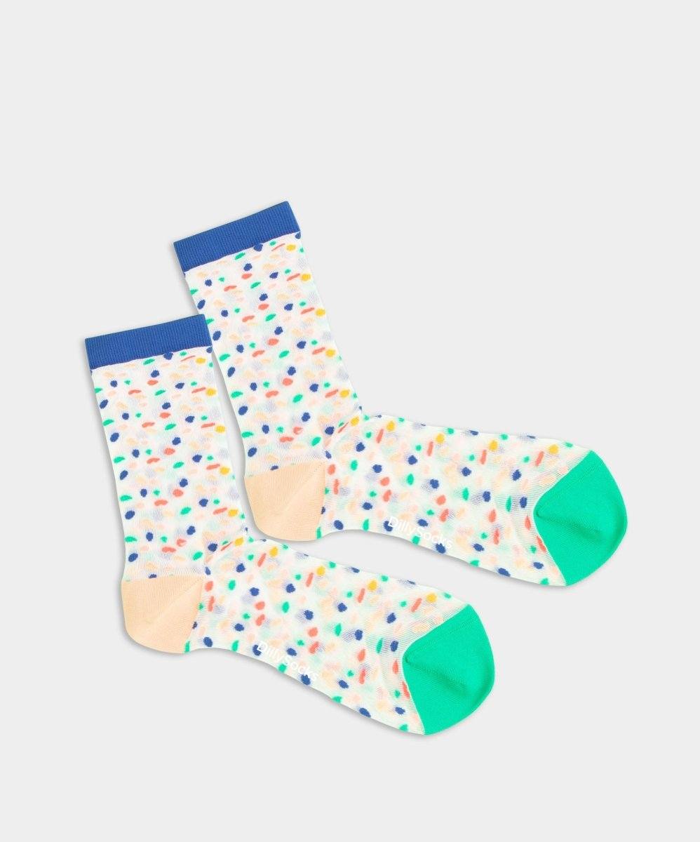 Bunte Sugar Sprinkles auf Socken als verspieltes Accessoire