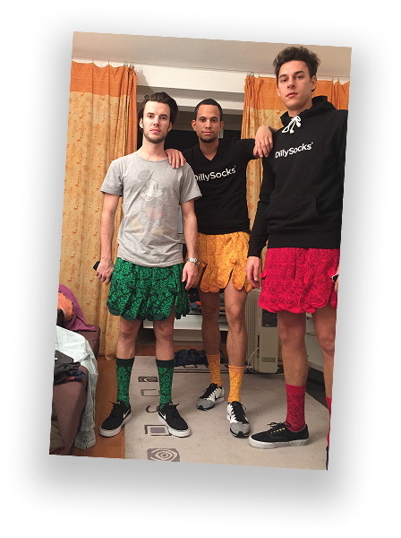 Die Gründer in Socken