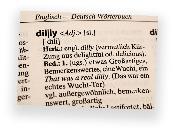 Wörterbucheintrag «dilly»
