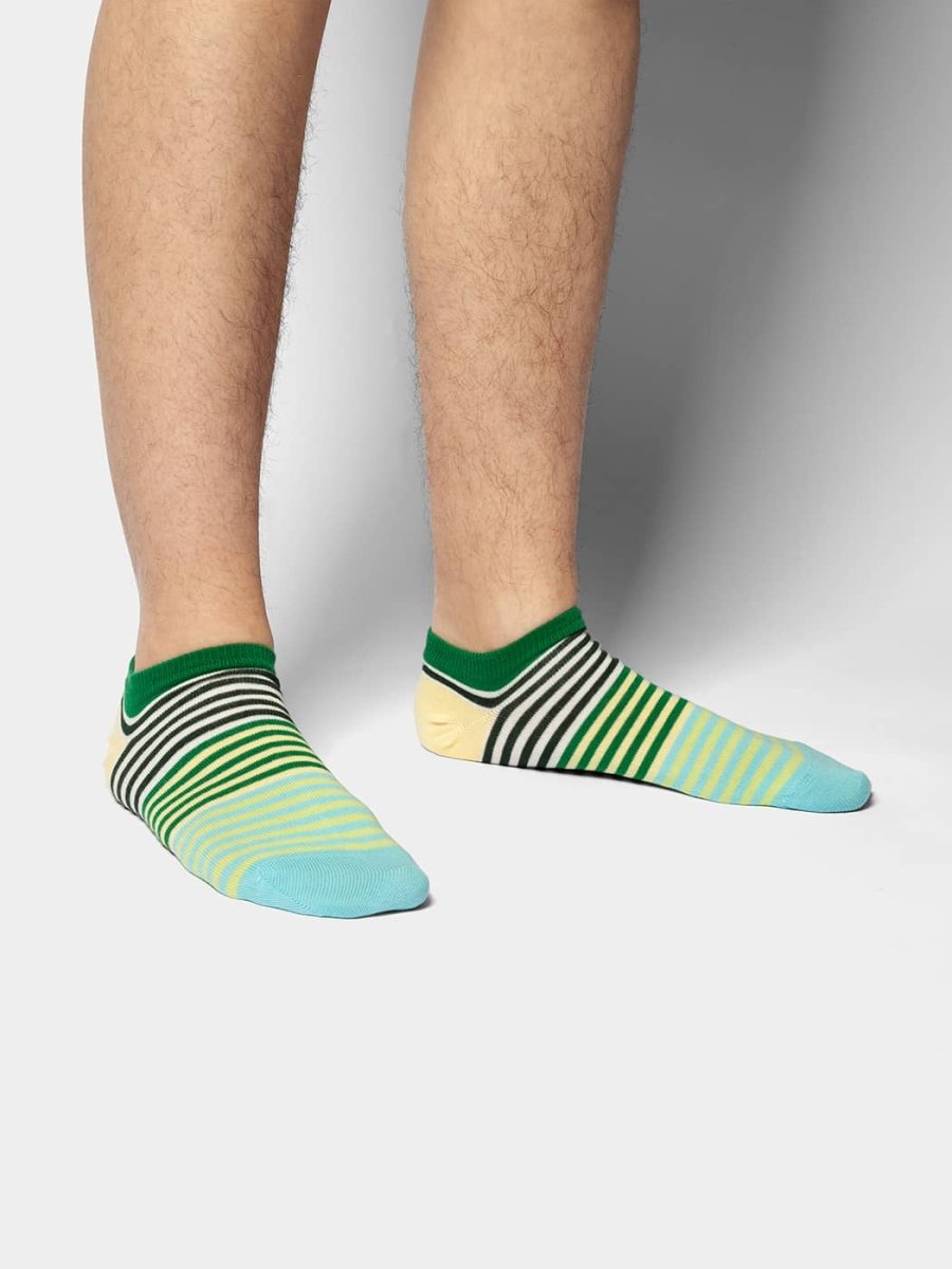 Sneakersocken Short Fine Line Green von DillySocks