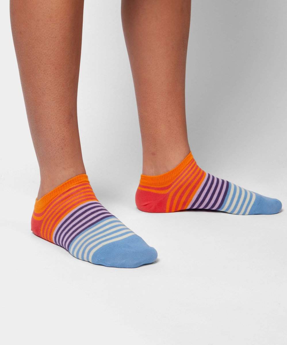 Short Four Ward bunte gestreifte Socken für farbenfrohe Füße