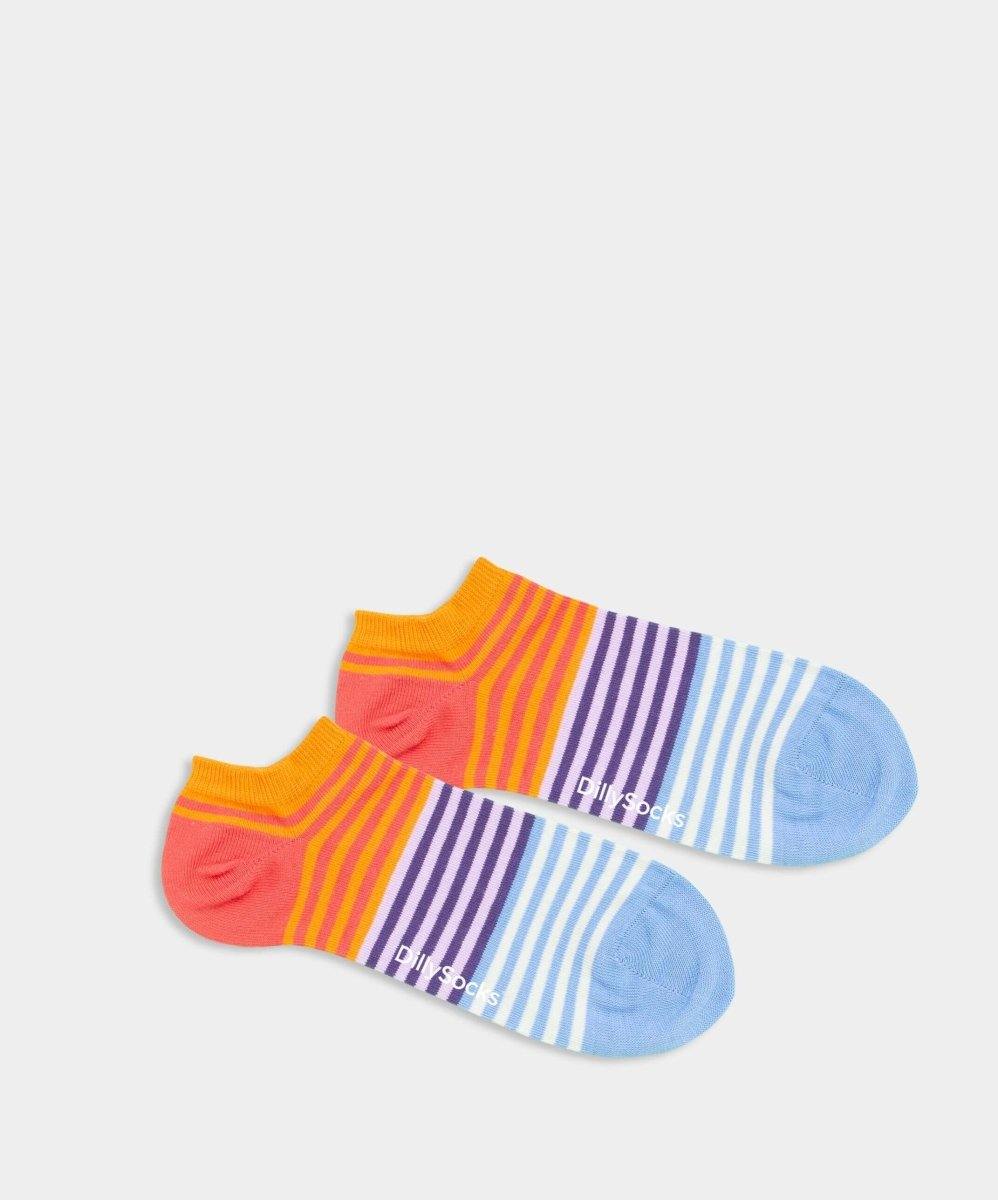 Bunte Short Four Ward Socken mit farbenfrohen Streifen