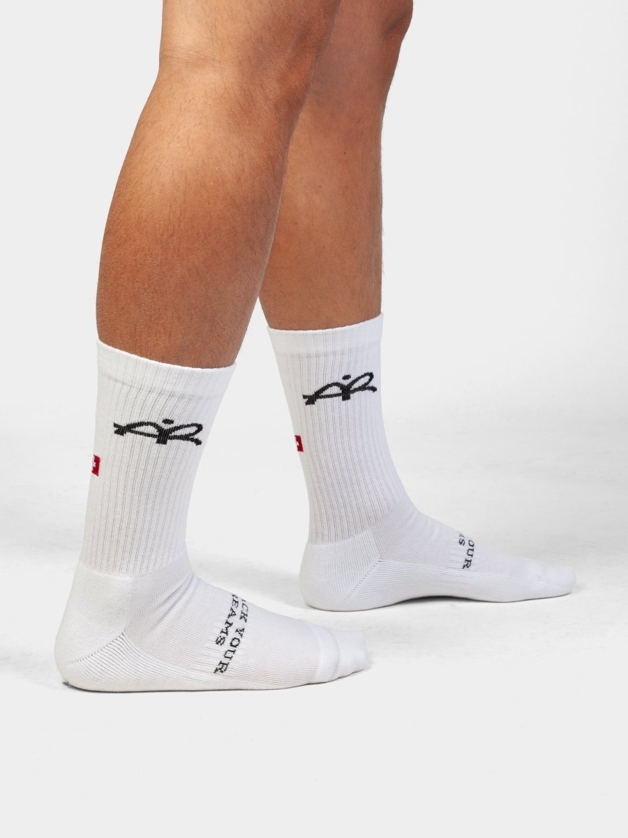 Socken Attack your dreams. <br> Andri Ragettli Drop von DillySocks