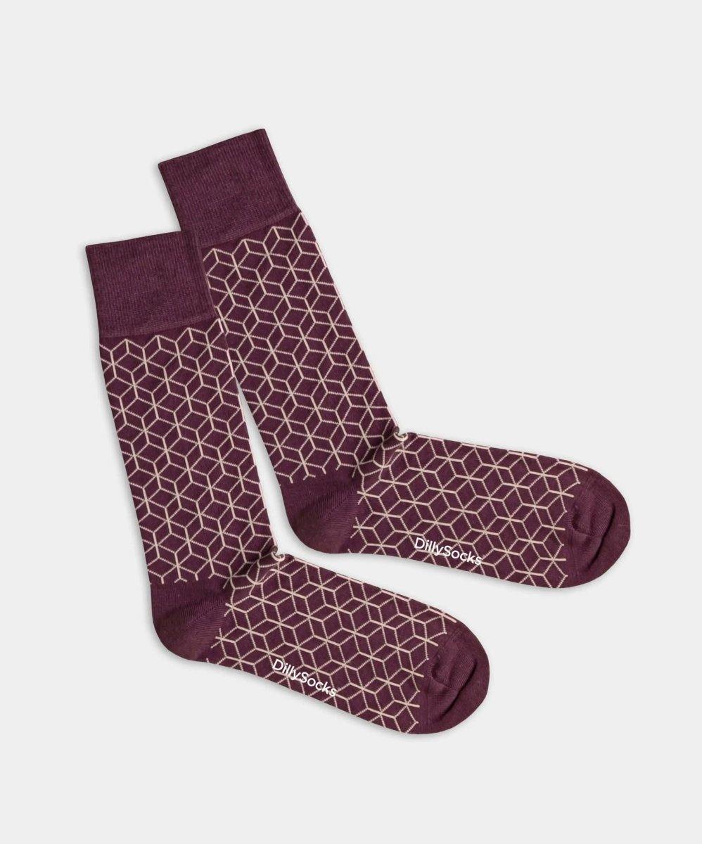 Socken Burgundy Lining von DillySocks