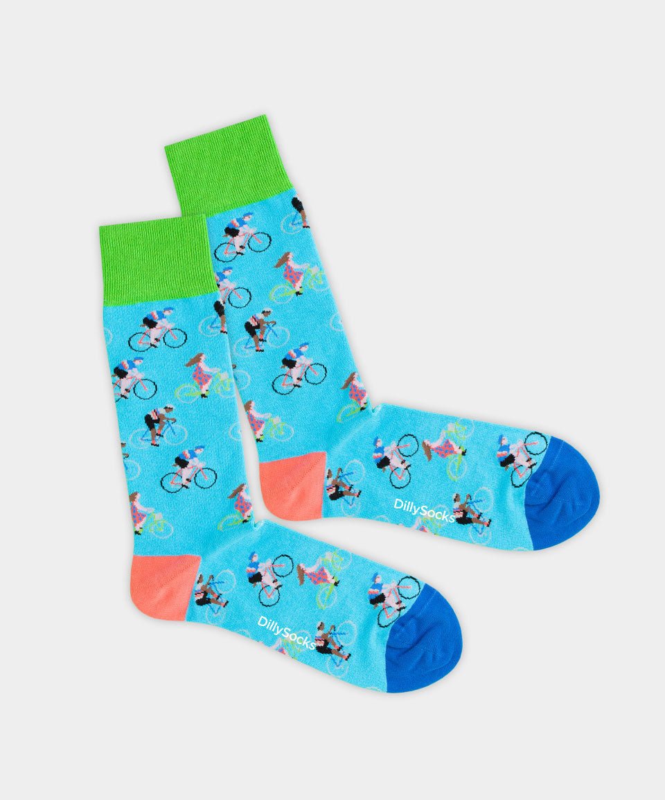 Socken Cyan Cycle von DillySocks
