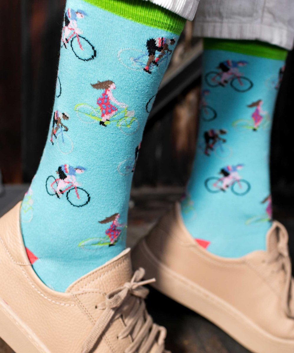 Socken Cyan Cycle von DillySocks