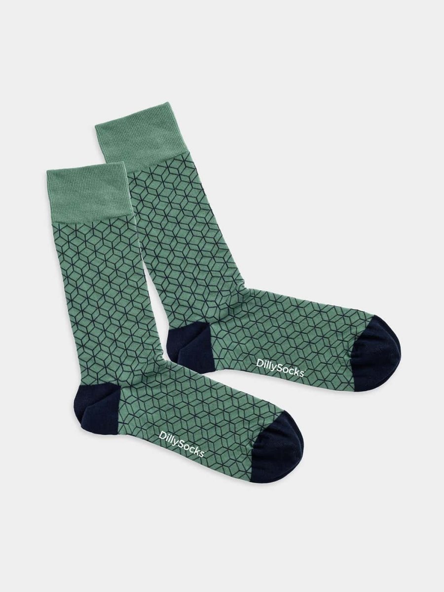 Socken Dove Green Dice von DillySocks