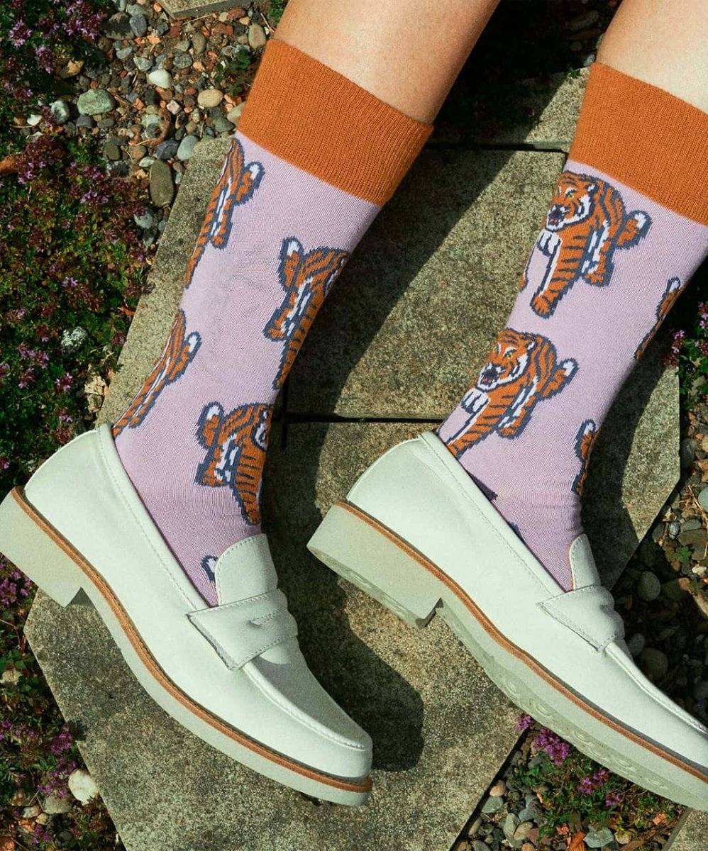 Dusk Tiger Socken mit Tigermotiv in Abenddämmerung Farben