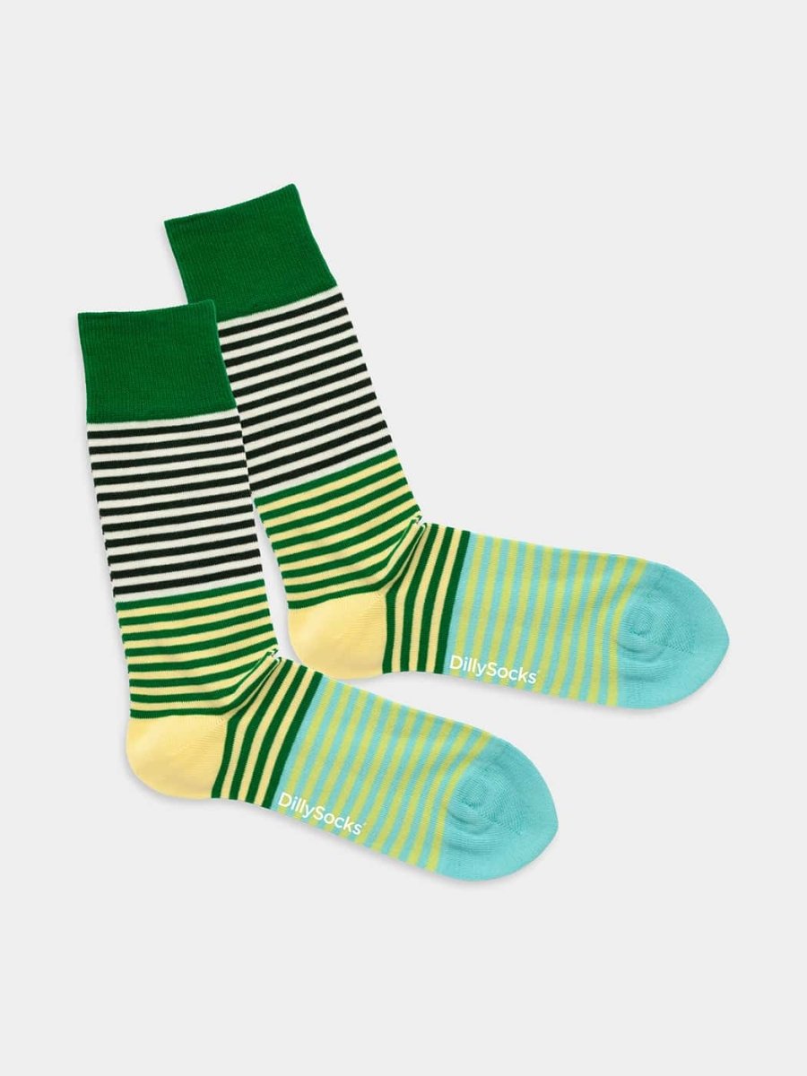 Socken Fine Line Green von DillySocks
