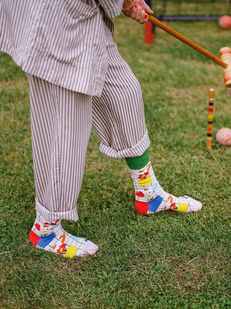 Socken Floral Grid von DillySocks