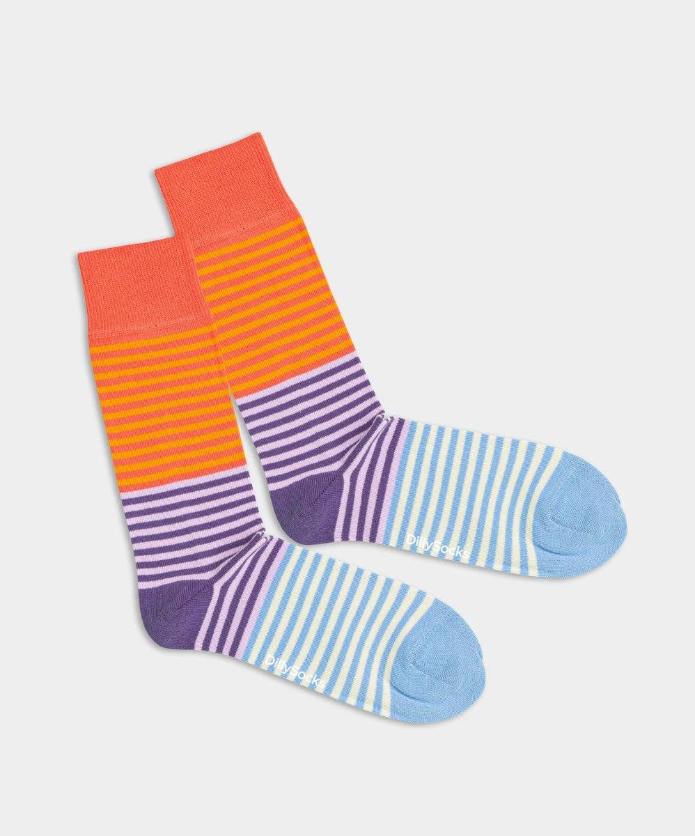 Four Ward bunte rot orange lila violette Wasserglacé und Socken