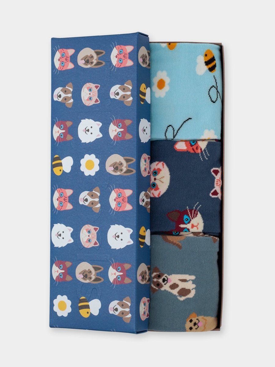 Socken - Geschenkbox Cute Animal Crew (3er Box) von DillySocks
