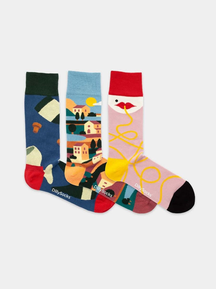 Socken - Geschenkbox Dolce Vita (3er Box) von DillySocks