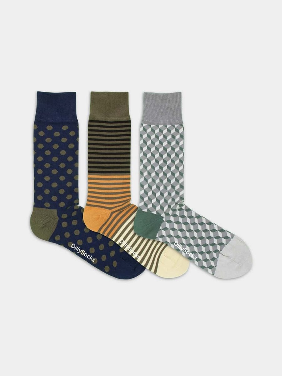 Socken - Geschenkbox Good Old Classics (3er Box) von DillySocks
