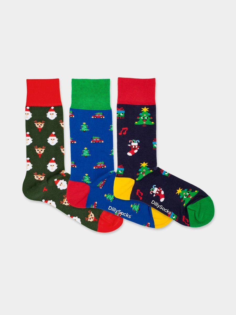 Socken - Geschenkbox Holiday Magic (3er Box) von DillySocks