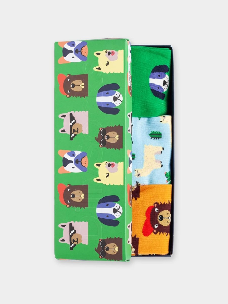 Socken - Geschenkbox Paws & Friends (3er Box) von DillySocks