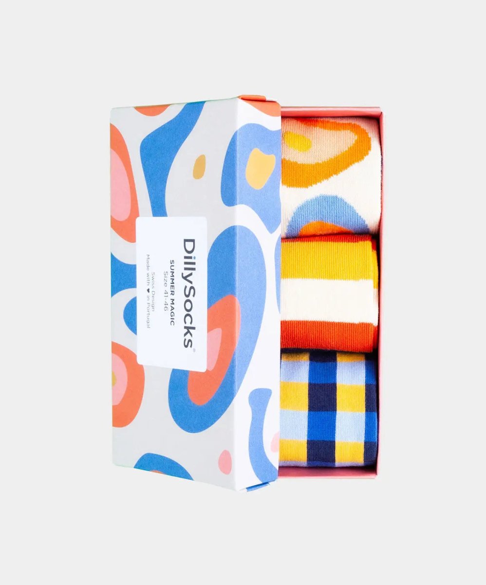 Socken - Geschenkbox Summer Magic (3er Box) von DillySocks