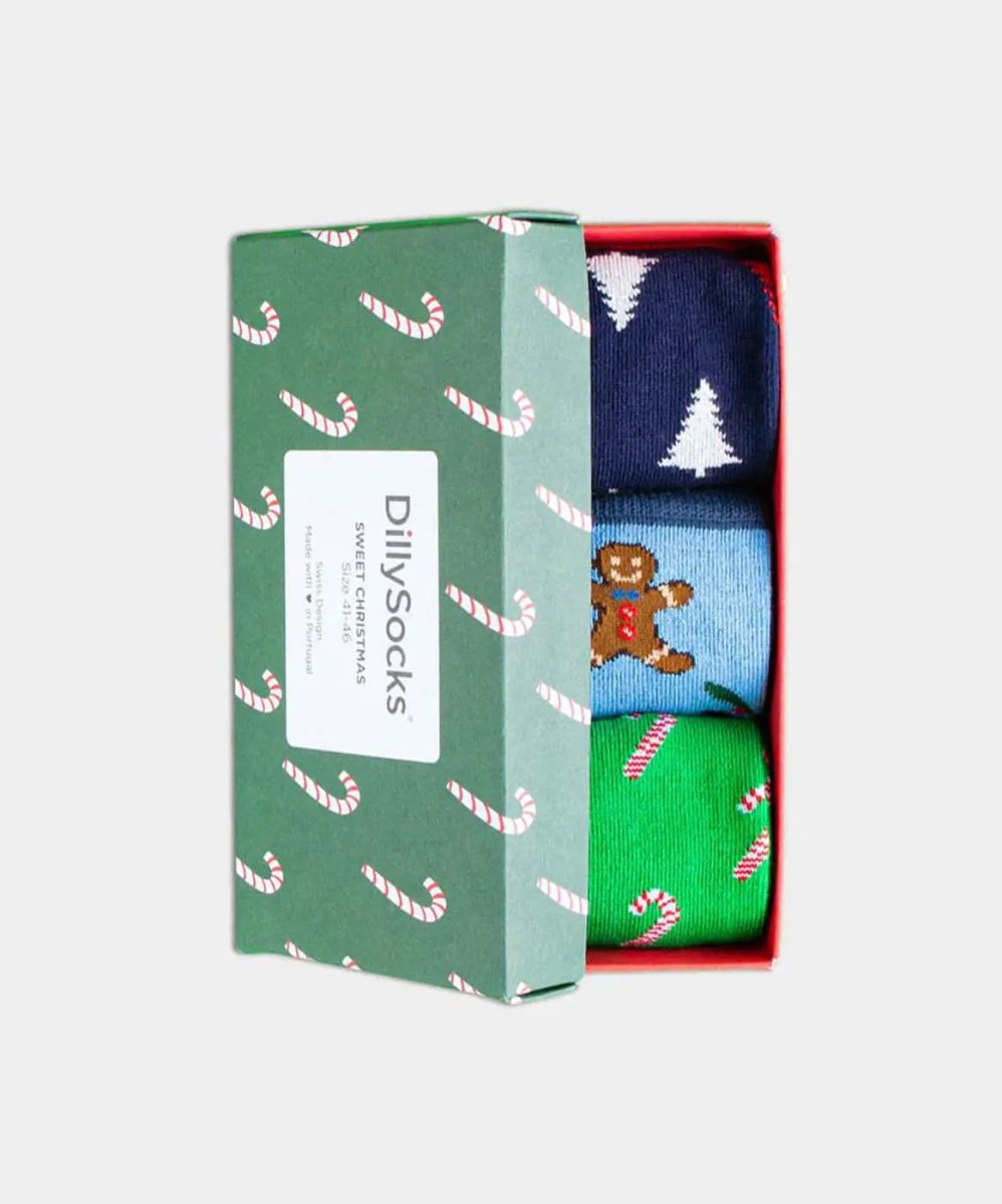Socken - Geschenkbox Sweet Christmas (3er Box) von DillySocks