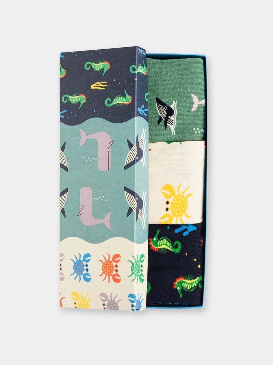Socken - Geschenkbox Under the Sea (3er Box) von DillySocks
