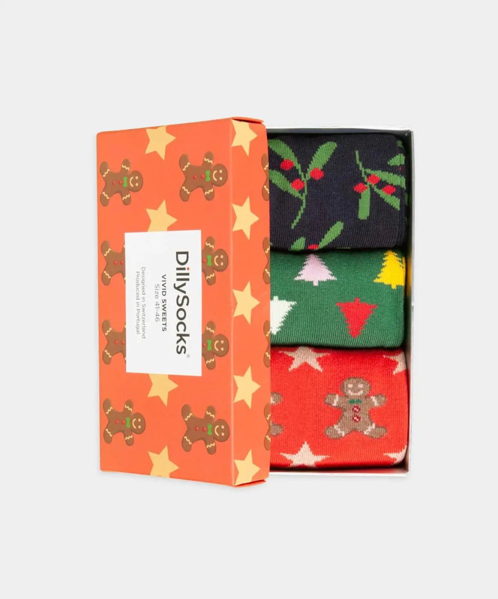 Socken - Geschenkbox Vivid Sweets (3er Box) von DillySocks