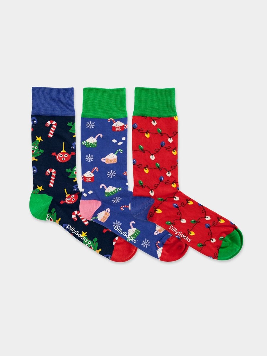 Socken - Geschenkbox Wonderful Christmas (3er Box) von DillySocks
